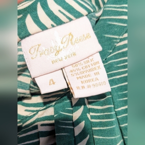 TRACY REESE Dress Green Fit & Flare Anthropologi size 4 - Picture 5 of 6